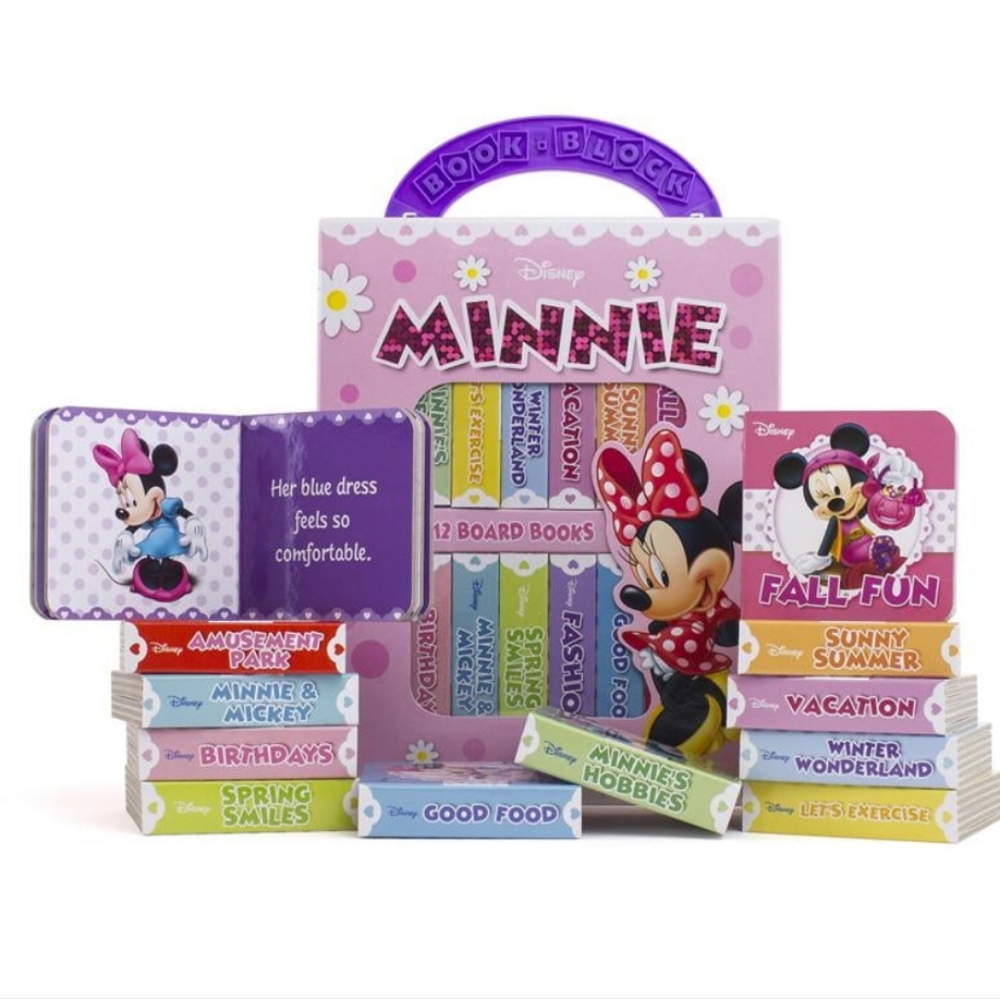 12 Minnie Mouse Board Books With Carrying Case